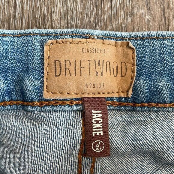 DRIFTWOOD Blue Ankle & Cropped Jeans with Lace Hem - Picture 5 of 8